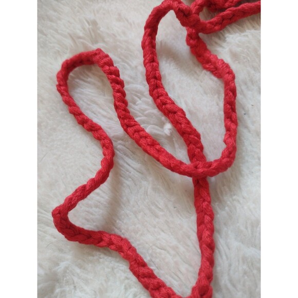 New Hand Crocheted Rainbow Color Bikini Top & Skirt Long Fringe Soft Acrylic XL - Picture 9 of 10